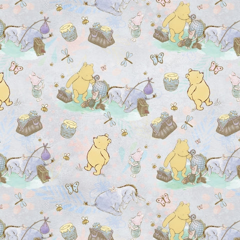 PRE ORDER - Vintage Pooh Travels - Fabric