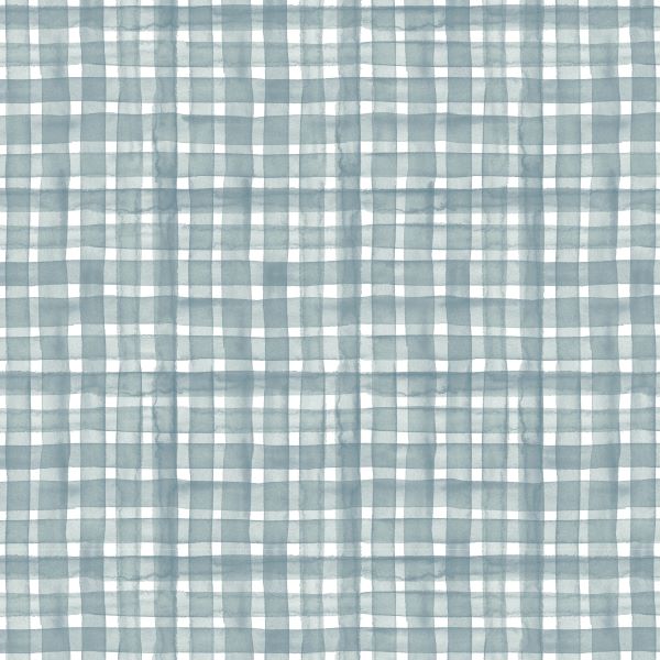 PRE ORDER - Warm Fall Blue Gingham - Fabric