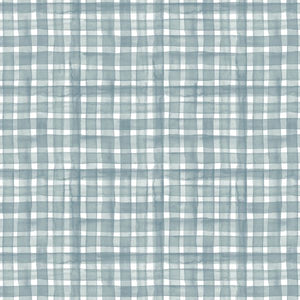 PRE ORDER - Warm Fall Blue Gingham - Fabric