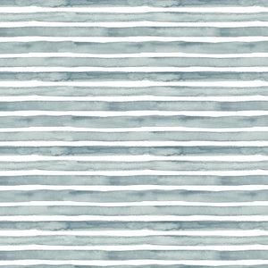 PRE ORDER - Warm Fall Blue Stripes - Fabric