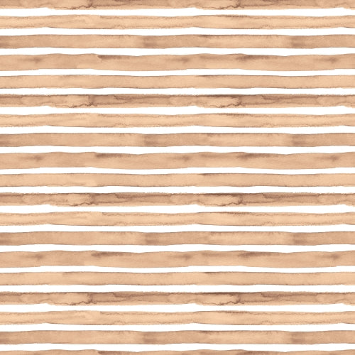 PRE ORDER - Warm Fall Dark Beige Stripes - Fabric