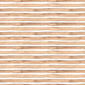 PRE ORDER - Warm Fall Dark Beige Stripes - Fabric