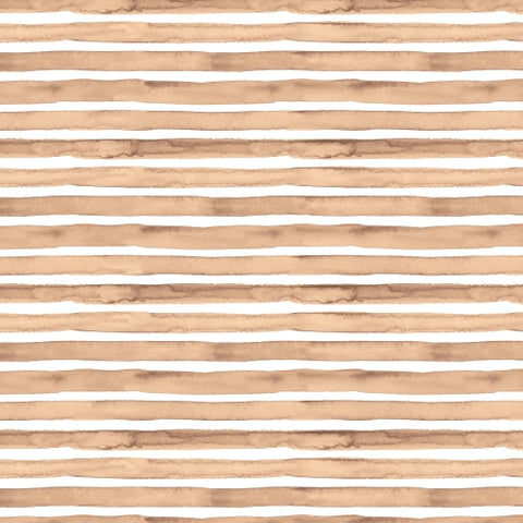 PRE ORDER - Warm Fall Dark Beige Stripes - Fabric