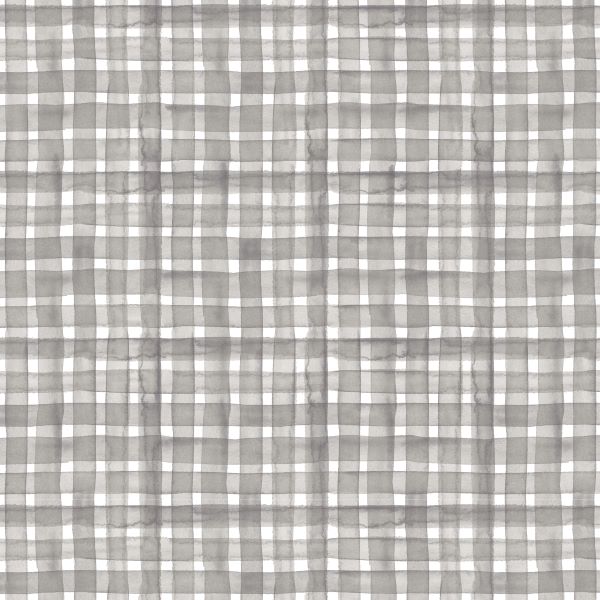 PRE ORDER - Warm Fall Grey Gingham - Fabric