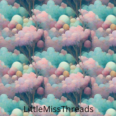 PRE ORDER - Watercolour Cottonball Trees - Fabric - Fabric from [store] by Little Miss Threads - 