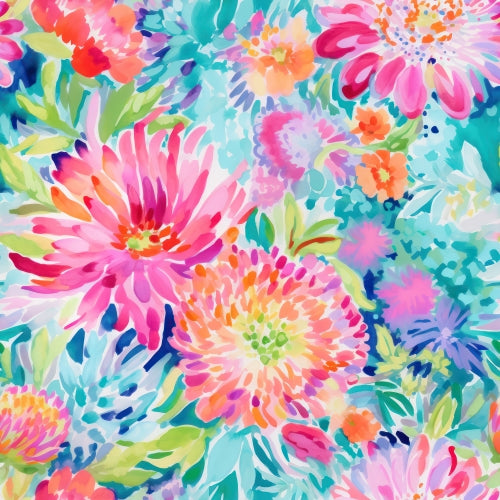 PRE ORDER - Watercolour Floral Paint - Fabric