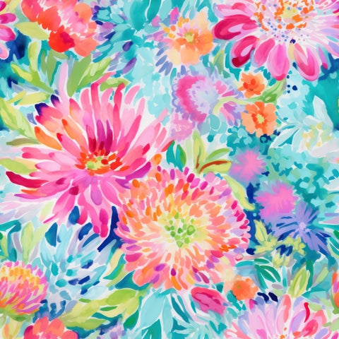 PRE ORDER - Watercolour Floral Paint - Fabric