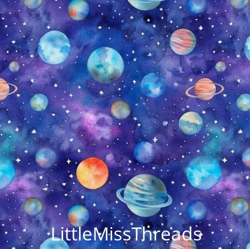 PRE ORDER - Watercolour Galaxy - Fabric - Fabric from [store] by Little Miss Threads - 