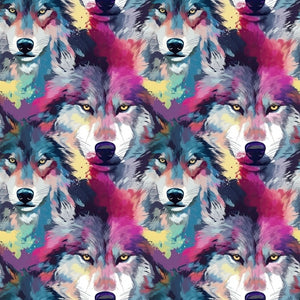 PRE ORDER - Watercolour Wolf - Fabric