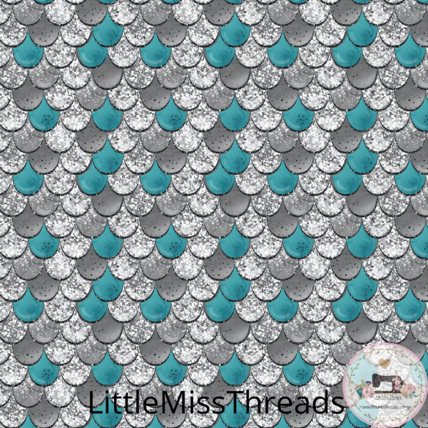 PRE ORDER - Dragon Scales Blue - Fabric - Fabric from [store] by Little Miss Threads - 