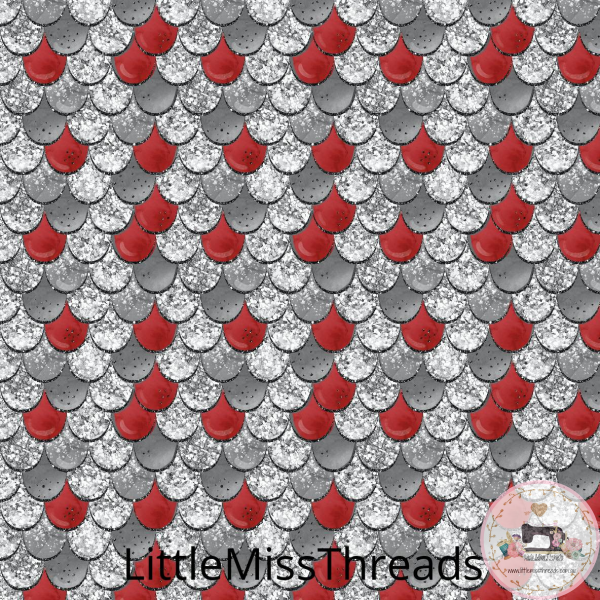 PRE ORDER - Dragon Scales Red - Fabric - Fabric from [store] by Little Miss Threads - 
