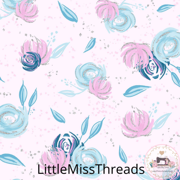 PRE ORDER - Frozen Flowers - Fabric - Fabric from [store] by Mini Mooches - 