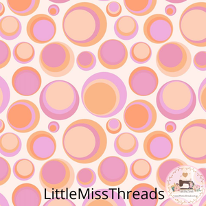 PRE ORDER - Groovy Floral Pastel Circles - Fabric - Fabric from [store] by Little Miss Threads - 