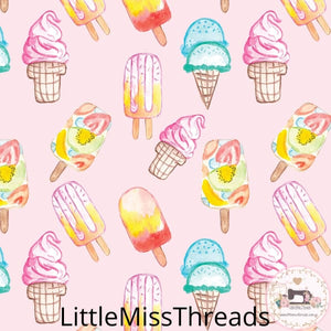 PRE ORDER - Happy Ice Cream - Fabric - Fabric from [store] by Little Miss Threads - 