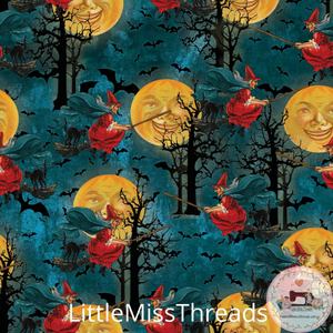 PRE ORDER - Halloween Vintage Witches - Fabric - Fabric from [store] by Little Miss Threads - 