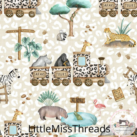 PRE ORDER - Safari Train - Fabric - Fabric from [store] by Little Miss Threads - 
