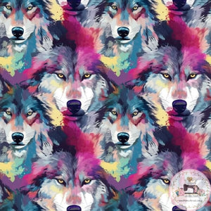 PRE ORDER - Watercolour Wolf - Fabric Fabric