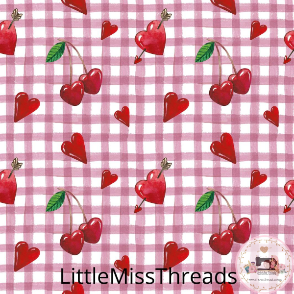 PRE ORDER - 50s Tattoo Cherries - Fabric - Fabric from [store] by Little Miss Threads - 