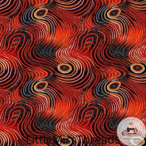 PRE ORDER - Aboriginal Art Orange - Fabric - Fabric from [store] by Little Miss Threads - 