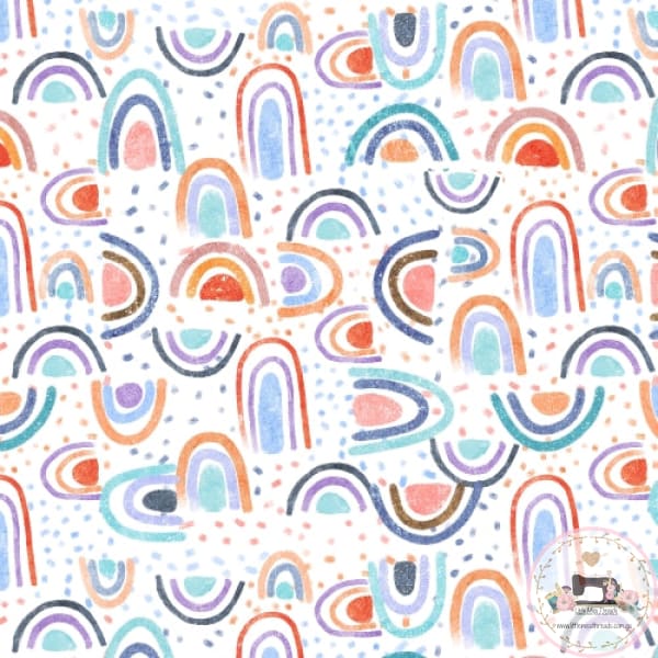 PRE ORDER - Abstract Rainbows - Fabric Fabric