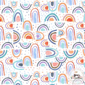 PRE ORDER - Abstract Rainbows - Fabric Fabric