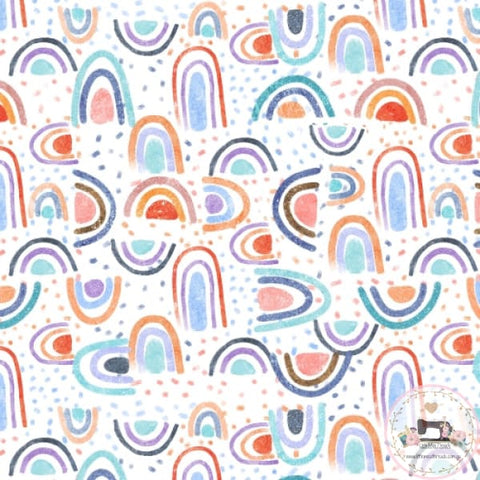 PRE ORDER - Abstract Rainbows - Fabric Fabric