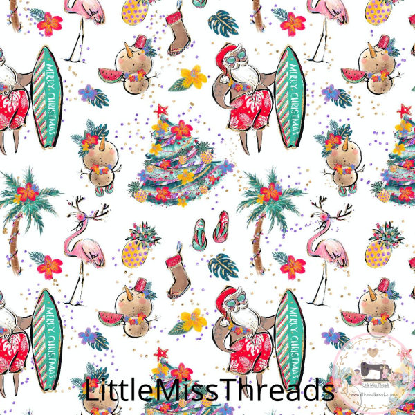 PRE ORDER - Aloho Ho White - Fabric - Fabric from [store] by Little Miss Threads - 