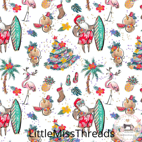 PRE ORDER - Aloho Ho White - Fabric - Fabric from [store] by Little Miss Threads - 
