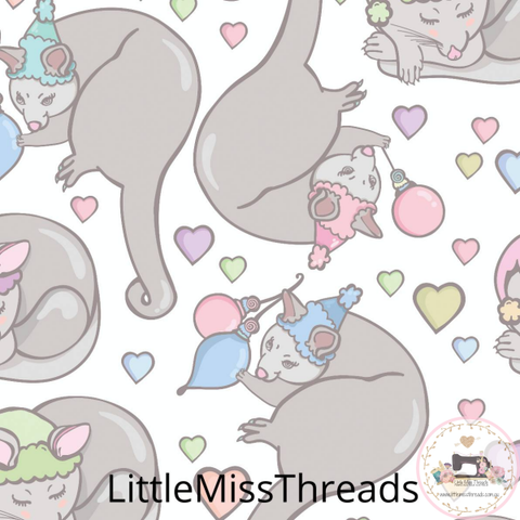 PRE ORDER - Aussie Christmas Possums - Fabric - Fabric from [store] by Little Miss Threads - 