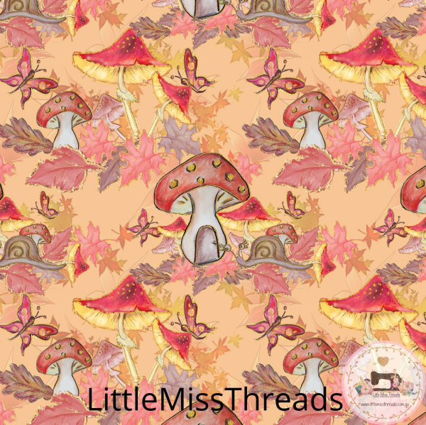 PRE ORDER - Autumn Forest Mushrooms - Fabric - Fabric from [store] by Little Miss Threads - 