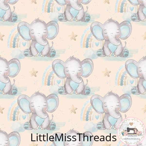 PRE ORDER - Baby Boy Elephant Orange - Fabric - Fabric from [store] by Little Miss Threads - 