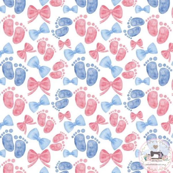 PRE ORDER Baby Footprints Fabric Fabric