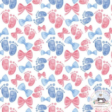 PRE ORDER Baby Footprints Fabric Fabric