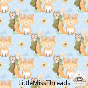 PRE ORDER - Baby Fox Blue - Fabric - Fabric from [store] by Little Miss Threads - 
