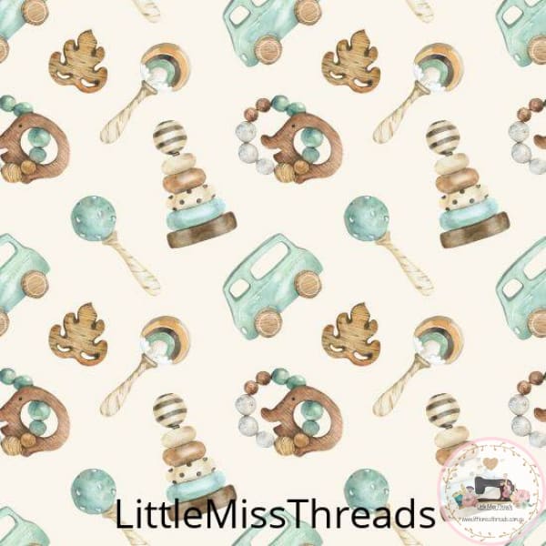 PRE ORDER - Baby Rattles - Fabric - Fabric from [store] by Little Miss Threads - 