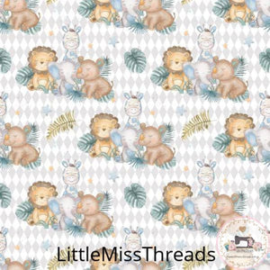 PRE ORDER - Baby Safari Friends - Fabric - Fabric from [store] by Little Miss Threads - 
