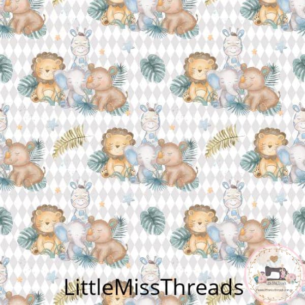PRE ORDER - Baby Safari Friends - Fabric - Fabric from [store] by Little Miss Threads - 