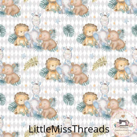 PRE ORDER - Baby Safari Friends - Fabric - Fabric from [store] by Little Miss Threads - 