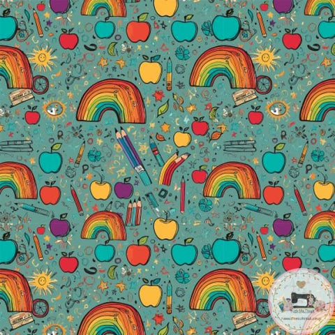 PRE ORDER - Back to School Green - Fabric Fabric