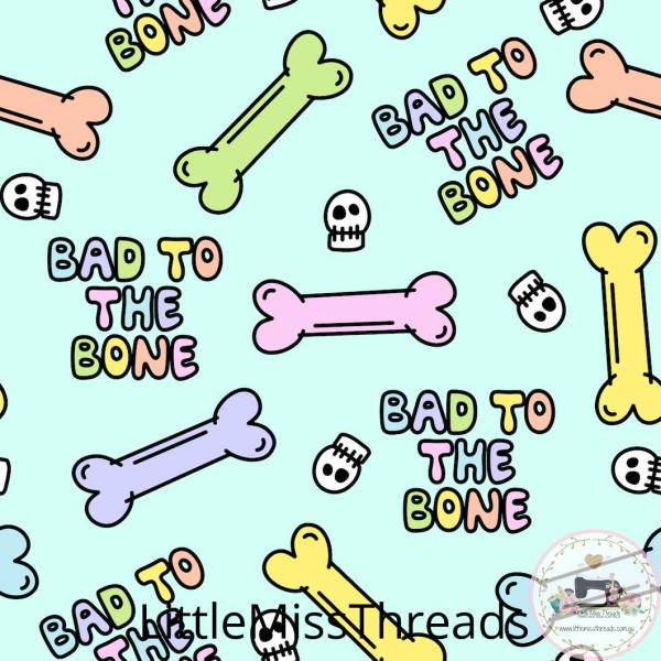 PRE ORDER - Bad to the Bone - Fabric - Fabric from [store] by Little Miss Threads - 