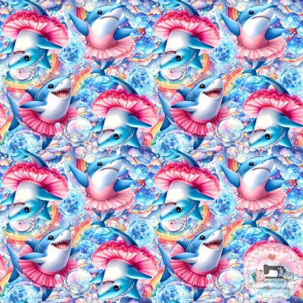 PRE ORDER - Ballerina Sharks - Fabric Fabric