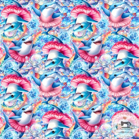 PRE ORDER - Ballerina Sharks - Fabric Fabric
