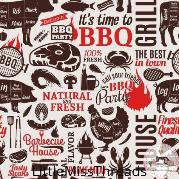 PRE ORDER - BBQ Mania - Fabric - Fabric from [store] by Little Miss Threads - 