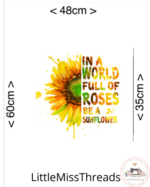 PRE ORDER - Be a Sunflower Panel - Fabric - Fabric from [store] by Little Miss Threads - 