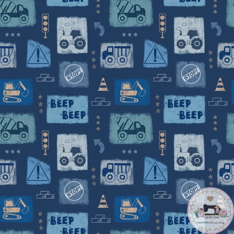 PRE ORDER - Beep Beep Construction - Fabric Fabric