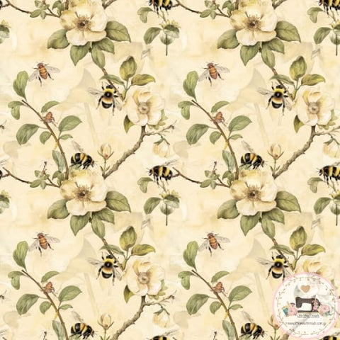 PRE ORDER - Bees and Flowers Vintage - Fabric Fabric
