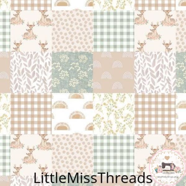 PRE ORDER - Boho Patchwork - Fabric - Fabric from [store] by Little Miss Threads - 