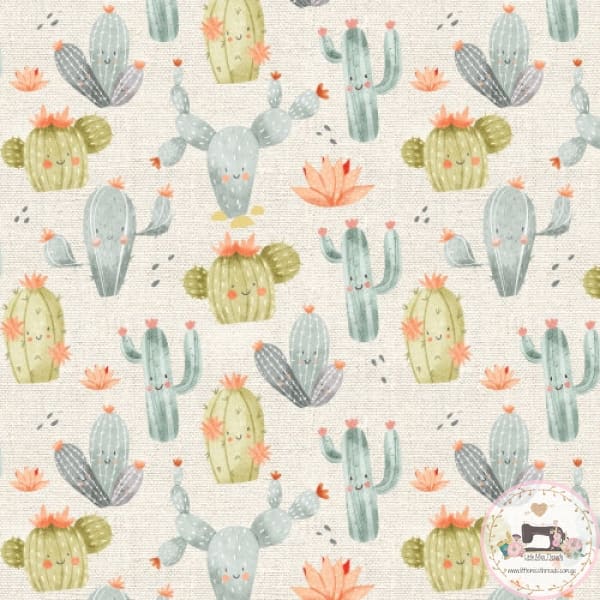 PRE ORDER - Cactus In Burlap - Fabric Fabric