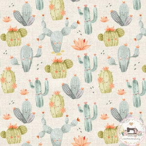 PRE ORDER - Cactus In Burlap - Fabric Fabric