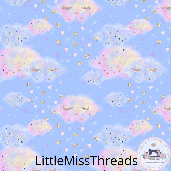 PRE ORDER - Carnival Clouds Blue - Fabric - Fabric from [store] by Little Miss Threads - 